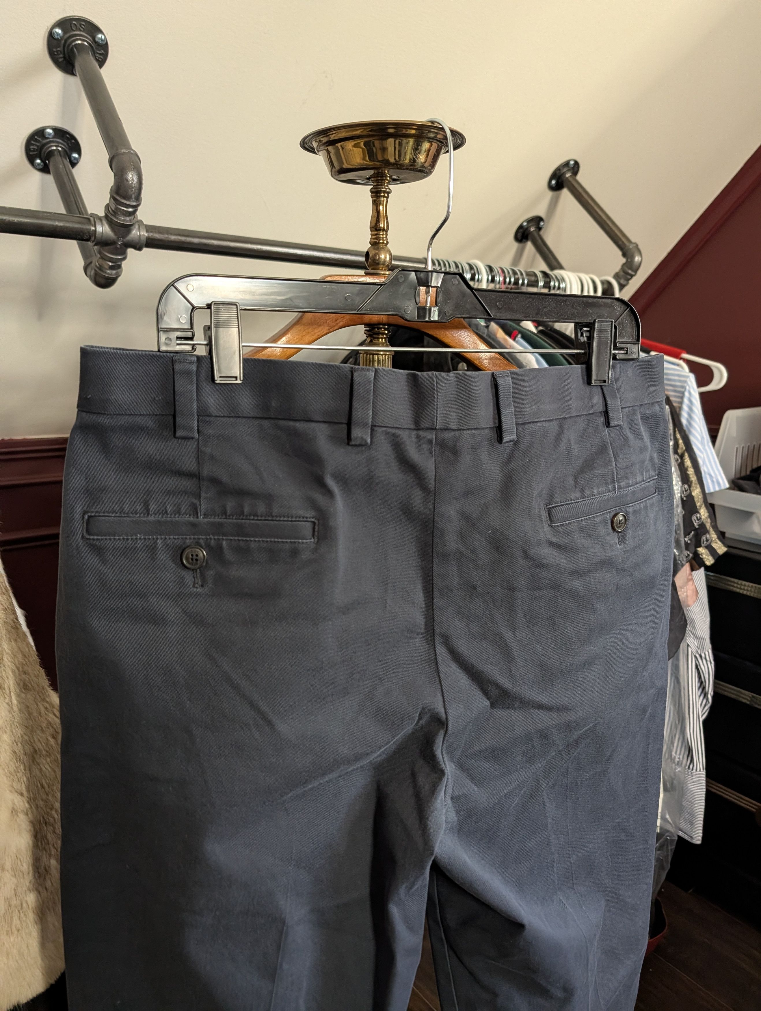 Brooks Brothers Vintage Hudson Advantage Chino Dark Blue/Gray 36x30 Size US 36 / EU 52 - 8 Thumbnail