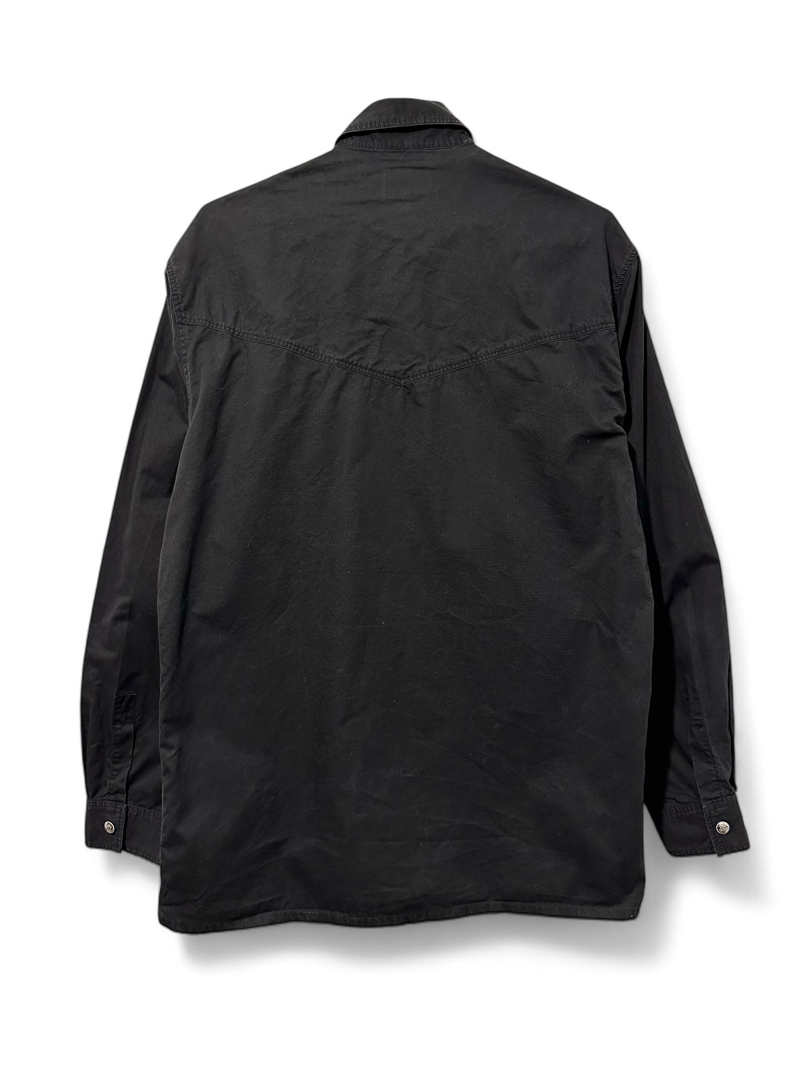 Versace Vintage Versace Black Cotton Overshirt Medusa Metal Buttons Size US XL / EU 56 / 4 - 2 Thumbnail