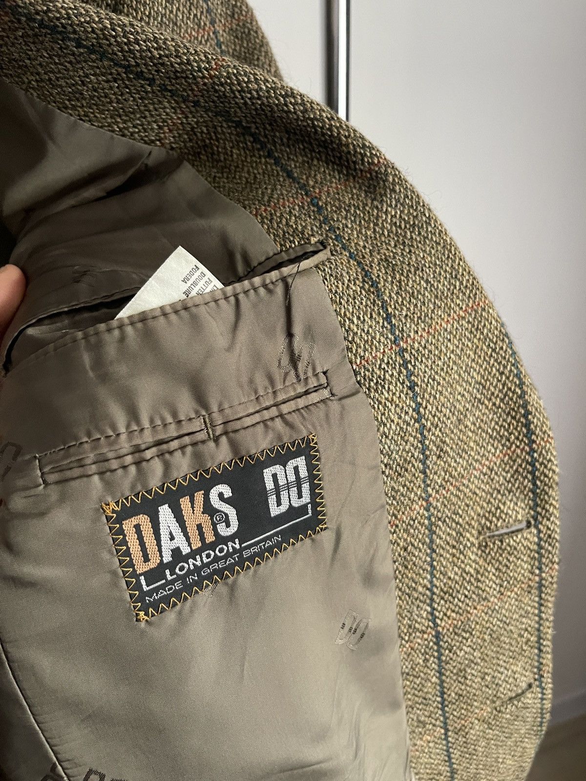 Vintage 🔥Vintage DAKS tweed blazer RARE sport coat classic jacket Size 42R - 7 Thumbnail