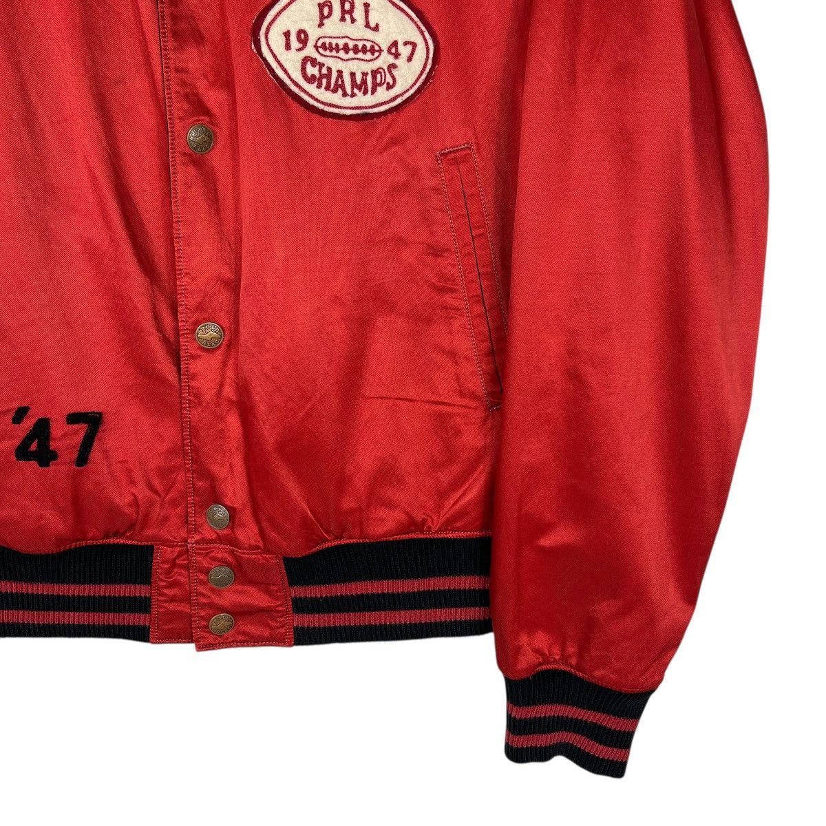 Polo Ralph Lauren 90s Vintage Polo Ralph Lauren Polo Wing Bulldog Satin Jacket Size US XL / EU 56 / 4 - 8 Thumbnail