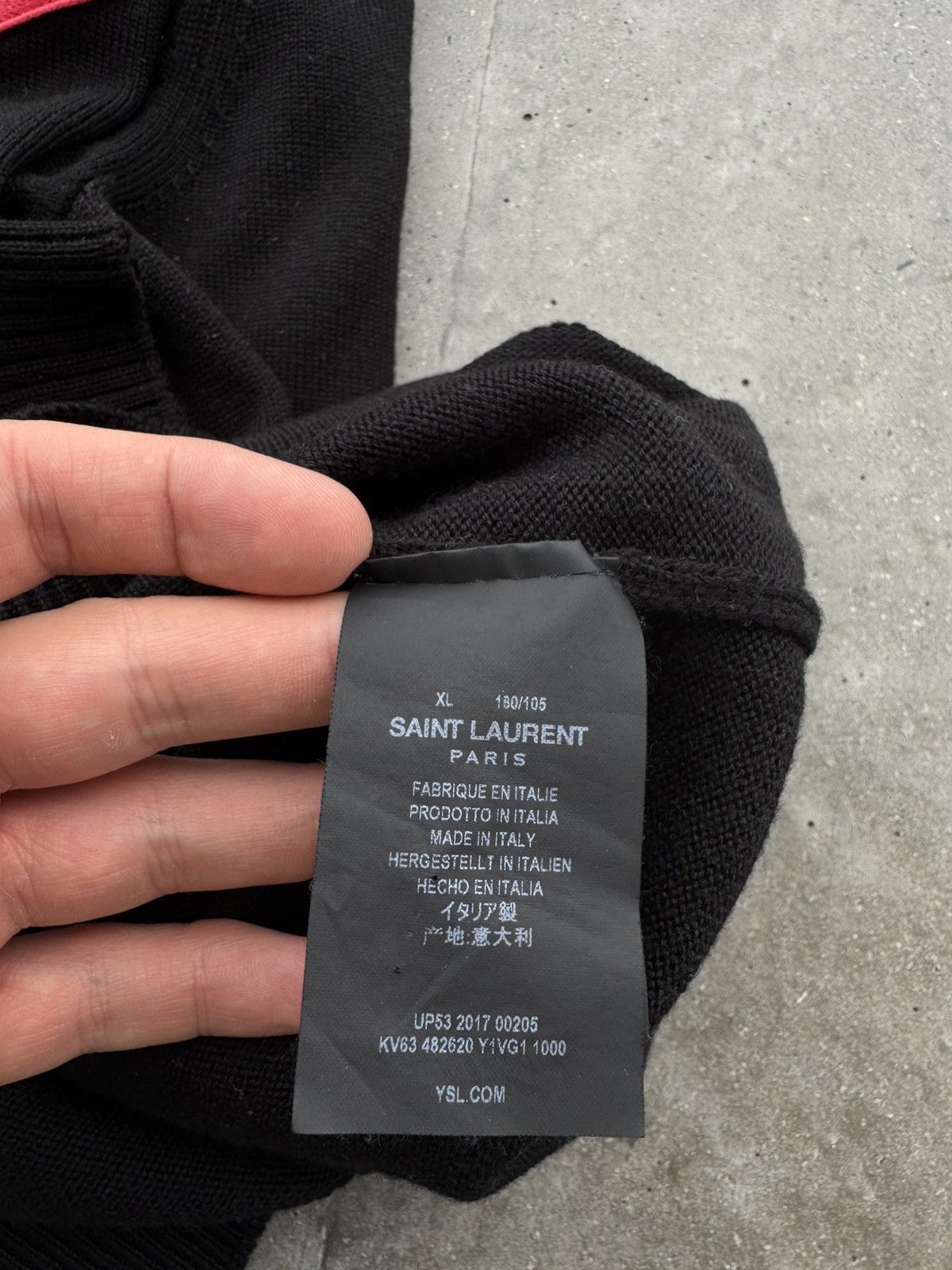 Designer × Hedi Slimane × Saint Laurent Paris Hedi Slimane Saint Laurent paris wool knit sweater Size US XL / EU 56 / 4 - 5 Thumbnail