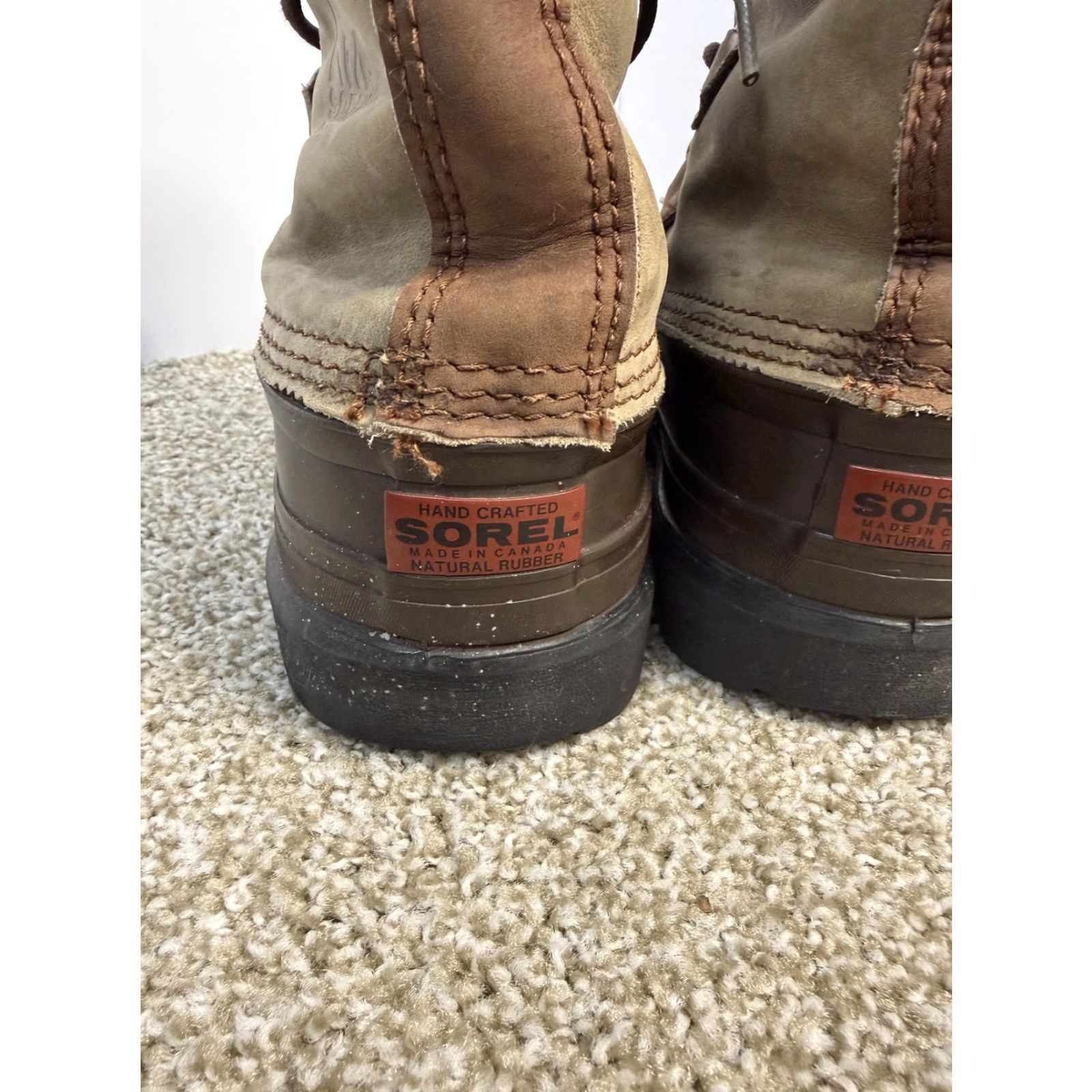 SOREL VINTAGE Sorel Bighorn Snow Boots Mens 10 Brown Leather Waterproof Insulated Made In Canada Shoes Boot Winter Mens Size US 10 / EU 43 - 7 Thumbnail
