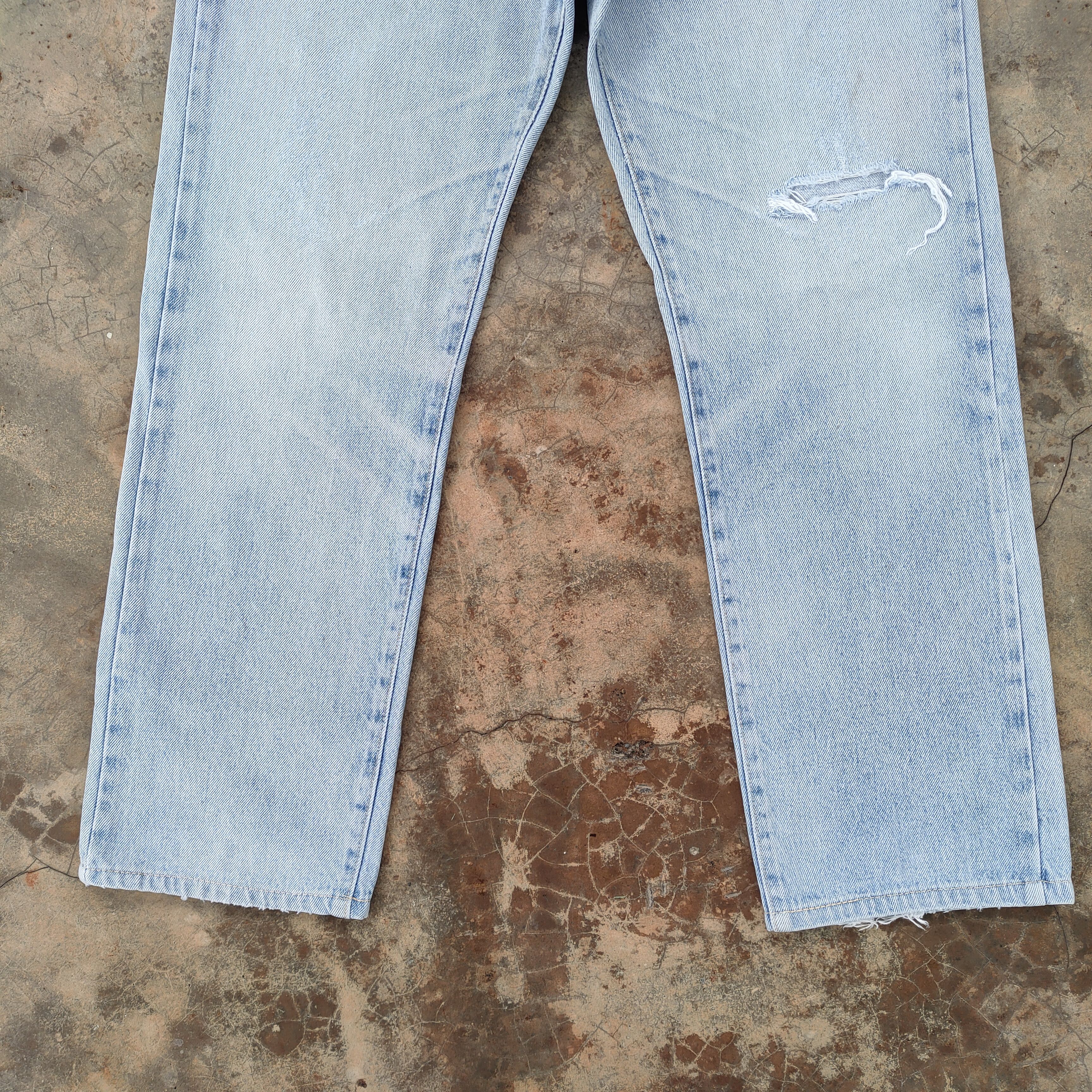 Jean × Vintage × Wrangler VINTAGE WRANGLER FADED RIPPED JEANS DENIM PANTS Size US 34 / EU 50 - 5 Thumbnail
