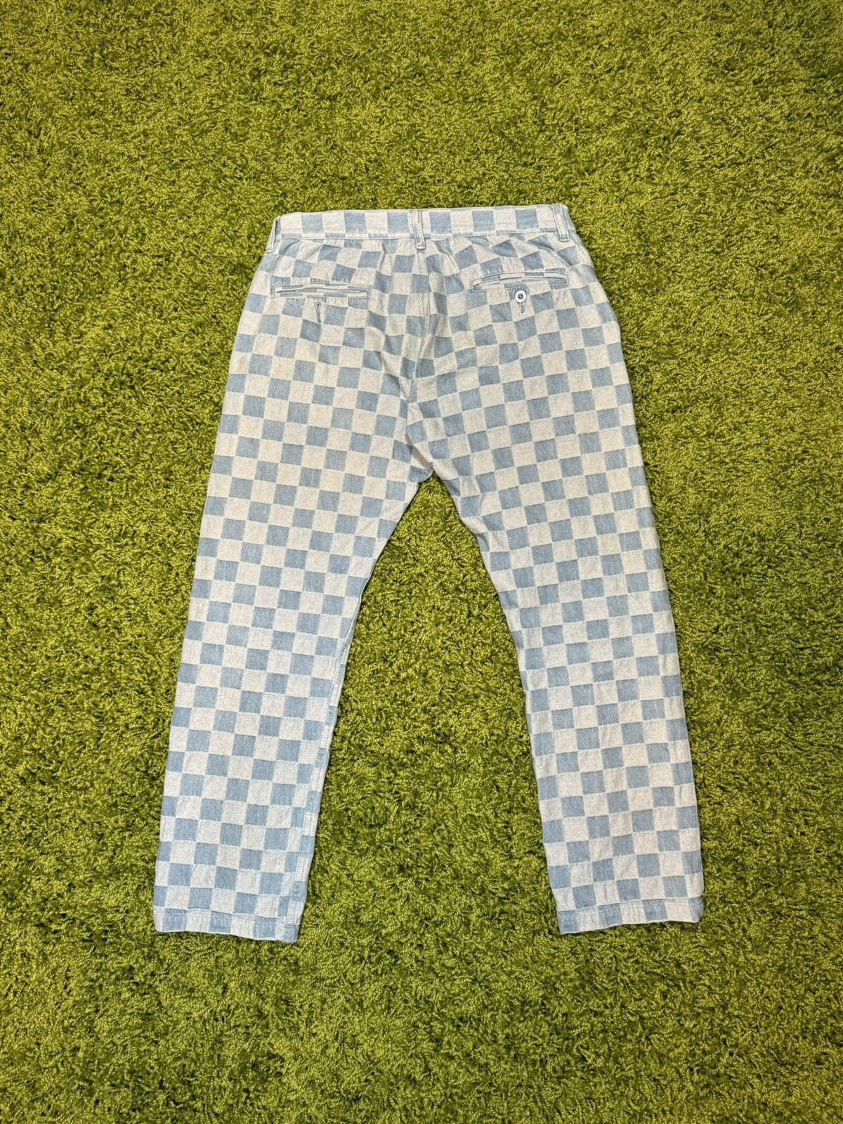 Pleasures Pleasures Checkered Denim Pants Size US 34 / EU 50 - 2 Thumbnail