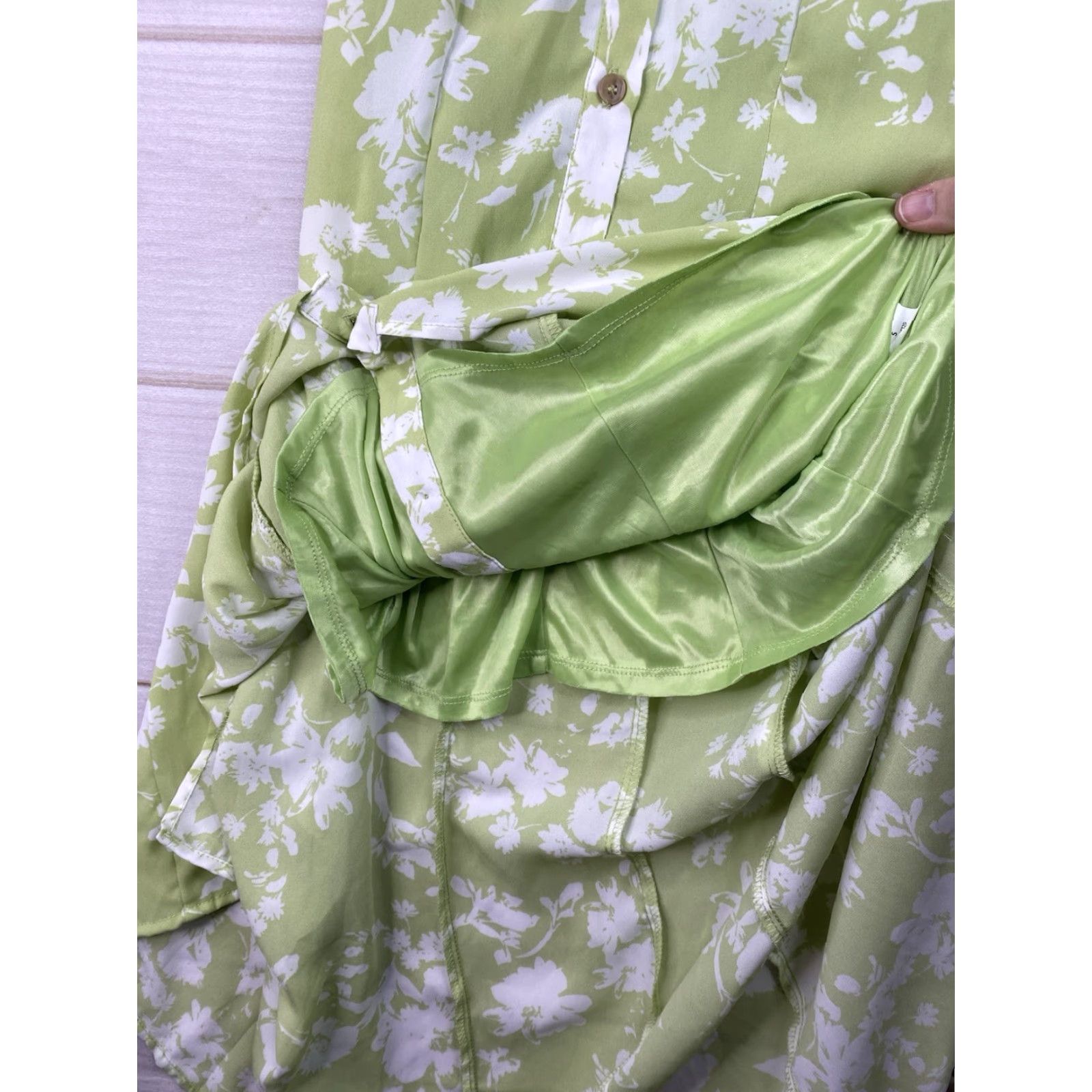sienna sky green floral dress Sienna Sky Floral Green/White Maxi Dress XS – Threndzs