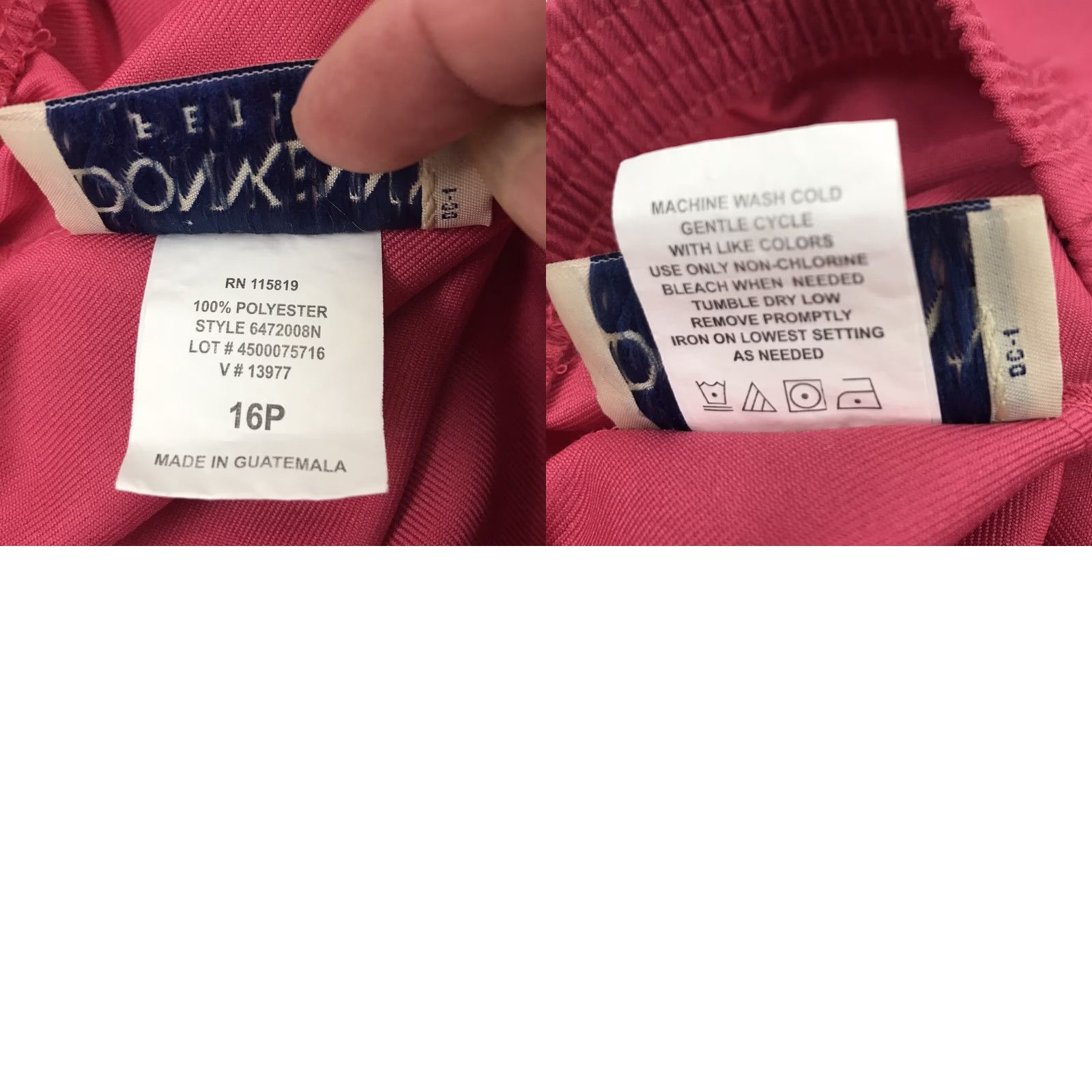 Vintage Vintage Donnkenny Pink Pull On Midi Straight Skirt Womens Size 16P Size 38" / US 16 / IT 52 - 8 Thumbnail