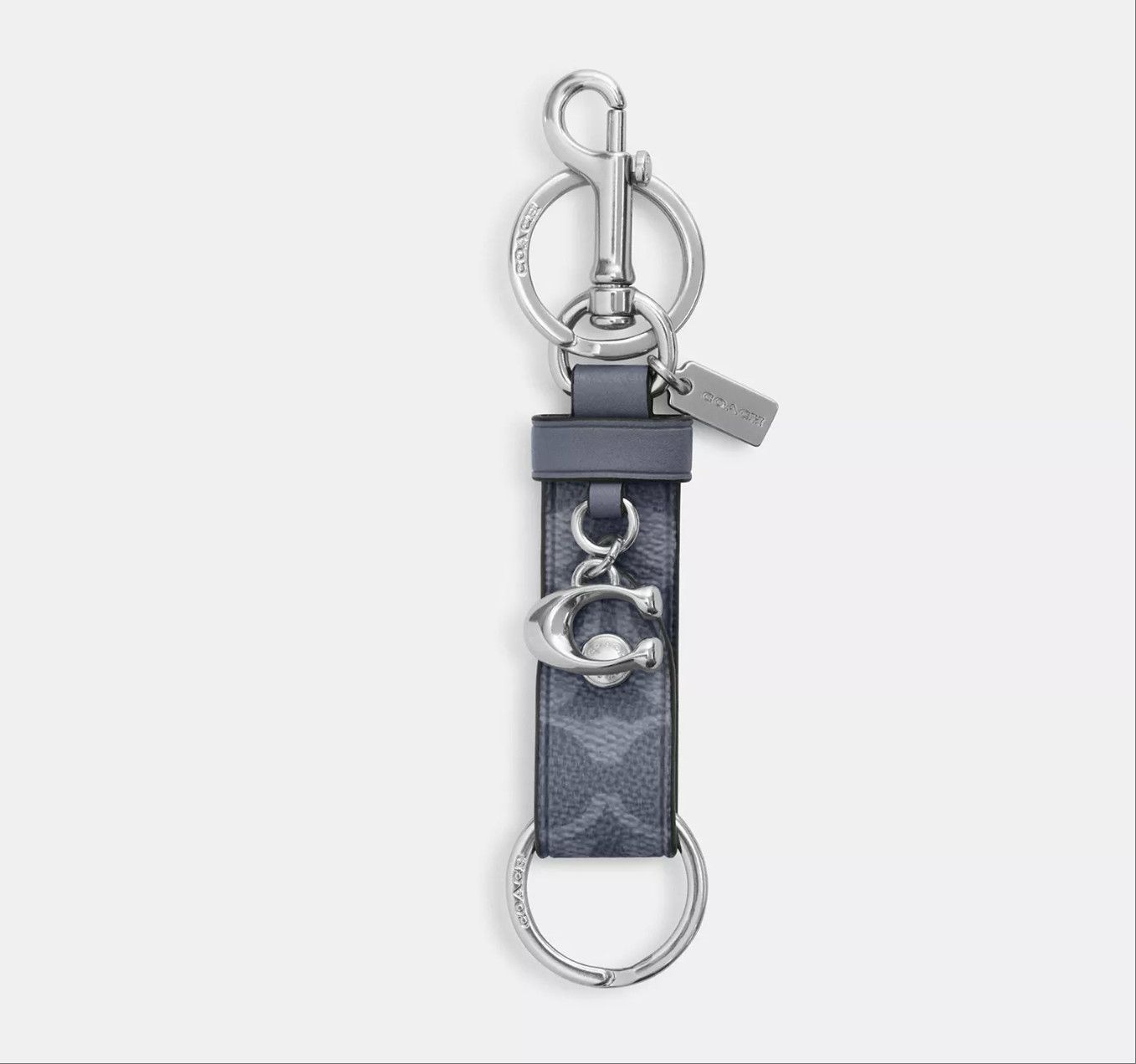 Coach Trigger Snap Bag Charm In Signature Canvas With Charm CBM47 Size ONE SIZE - 2 Thumbnail