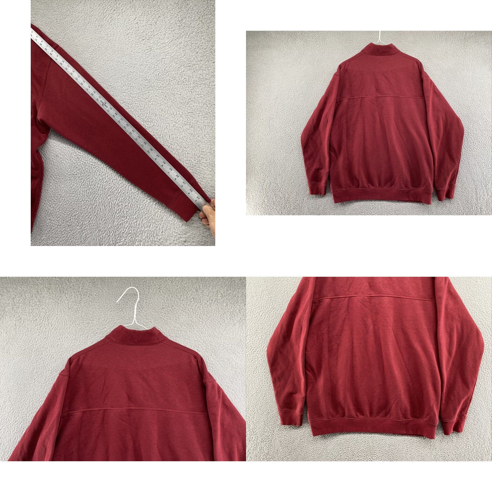Vintage Columbia Mens Pullover Red 1/4 Zipper Knit Mock Neck Sweater Jacket Cotton XL Regular Casual Size US XL / EU 56 / 4 - 8 Thumbnail
