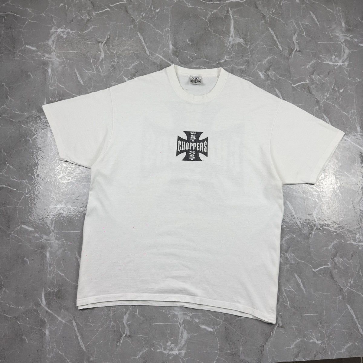 West Coast Choppers Rare! Vintage West Coast Choppers Big Logo White T-Shirt Size US XL / EU 56 / 4 - 4 Thumbnail