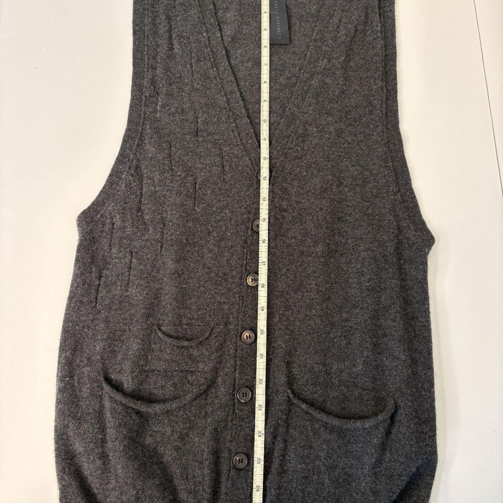 Isabel Benenato AW11 Cashmere Cardigan Vest L Size US L / EU 52-54 / 3 - 6 Thumbnail