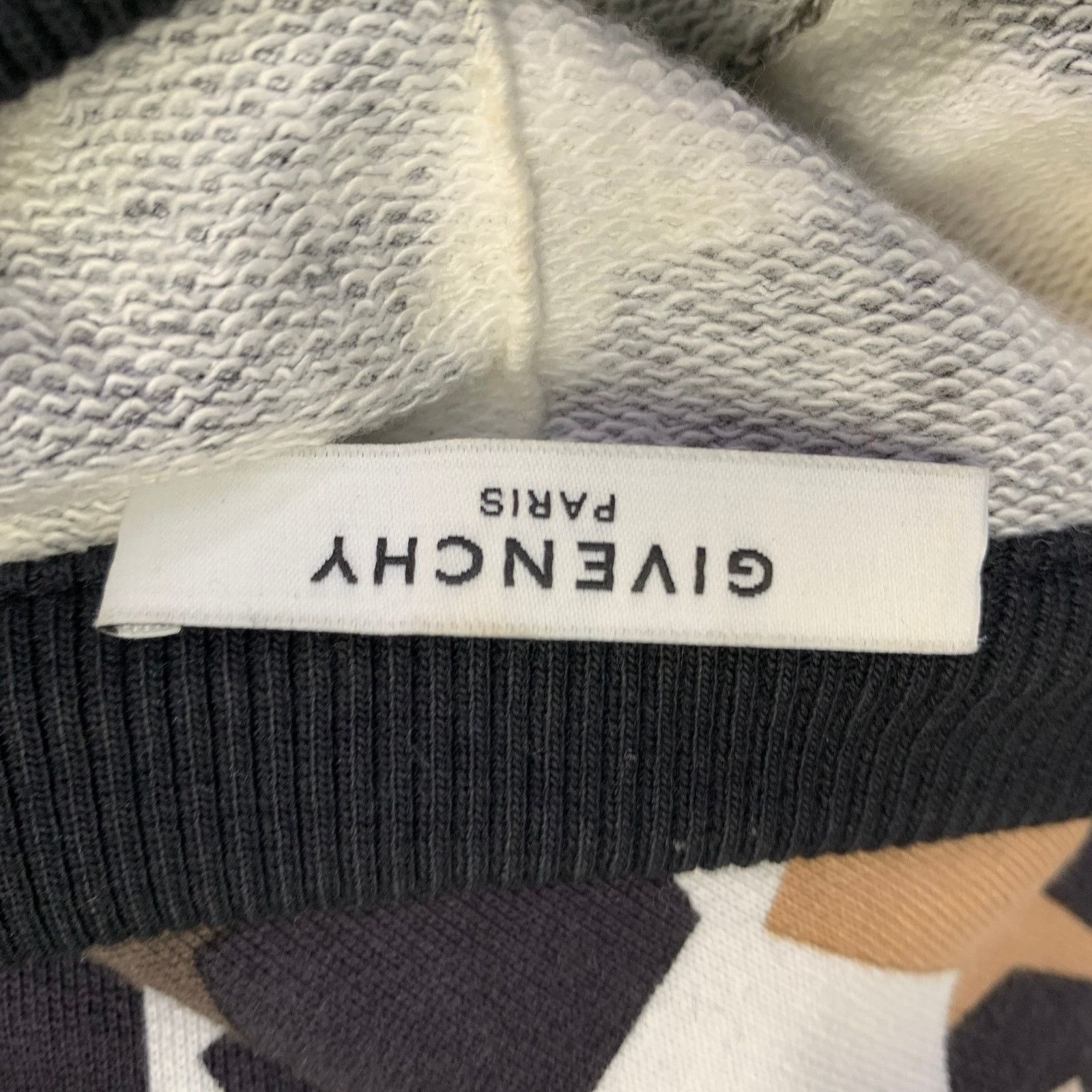 Givenchy S Black Brown Cream Cotton Geometric Crew Neck Pullover Size S / US 4 / IT 40 - 6 Thumbnail