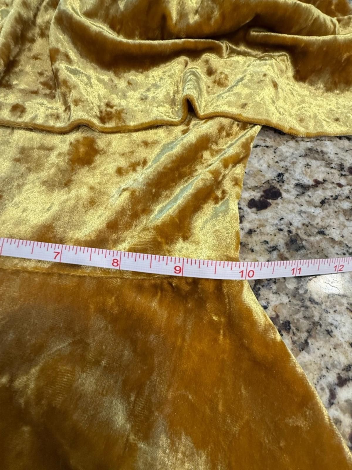 Aquascutum Aqua shimmery gold velvet sleeveless mini dress SZ XS Size XS / US 0-2 / IT 36-38 - 10 Thumbnail