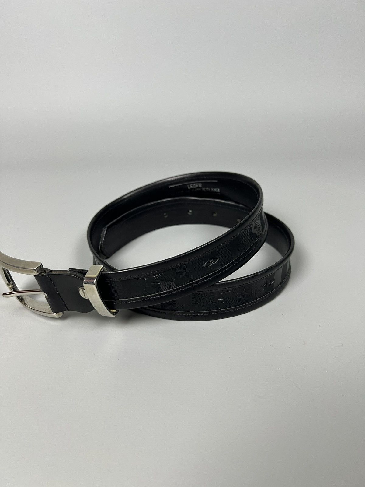 Maison Mollerus Maison Mollerus Black Leather Monogram Belt Size ONE SIZE - 3 Thumbnail