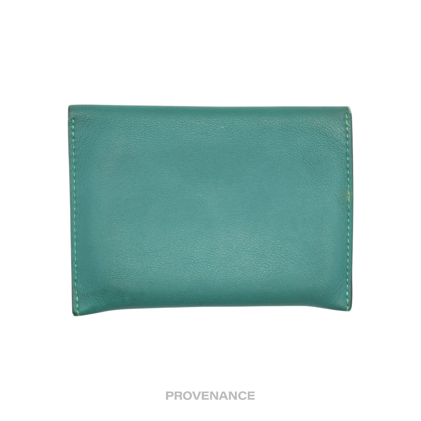 Hermes 🔴 Hermes Envelope PM Card Case - Teal Swift Leather Size ONE SIZE - 3 Thumbnail
