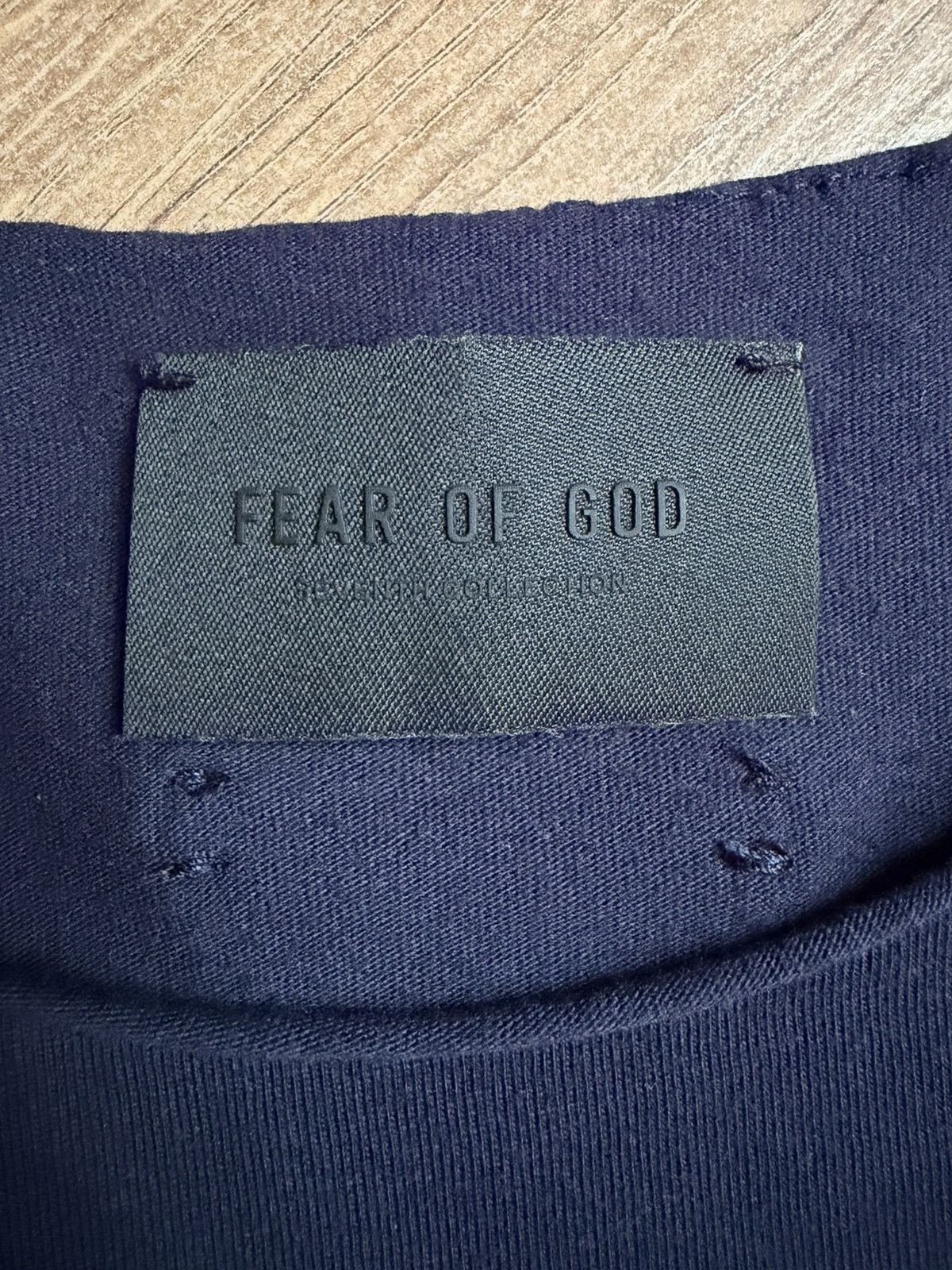 Fear of God Navy t shirt Size US M / EU 48-50 / 2 - 4 Thumbnail