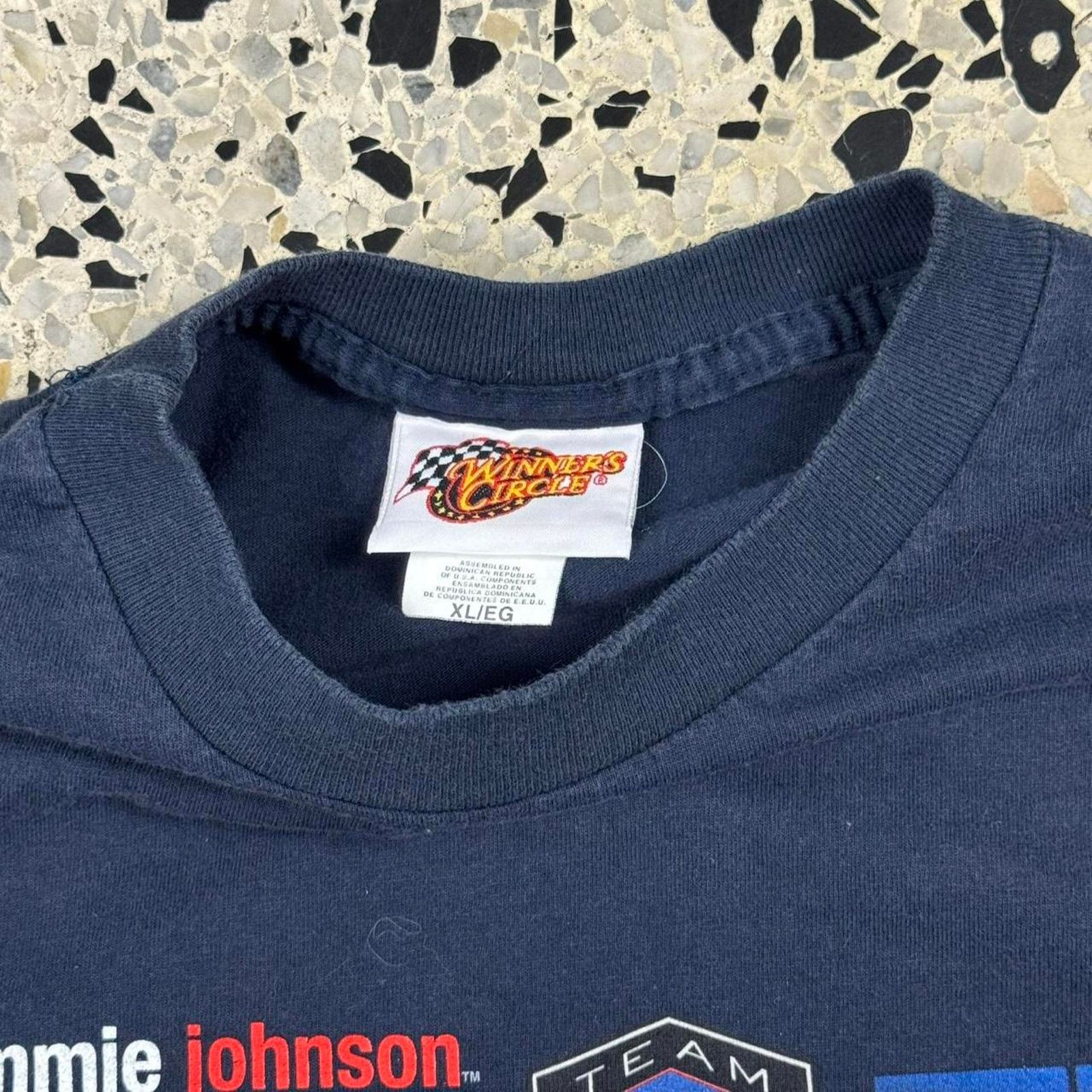 NASCAR × Vintage VINTAGE Y2K 2005 JIMMIE JOHNSON NASCAR DOUBLE SIDED TEE: Size US XL / EU 56 / 4 - 4 Thumbnail