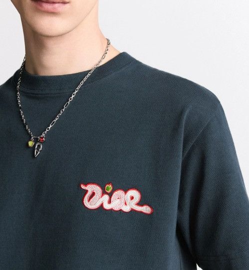 Dior × Kaws o1w1db11025 513J696 Relaxed Fit T-Shirt in Blue Size US M / EU 48-50 / 2 - 5 Thumbnail