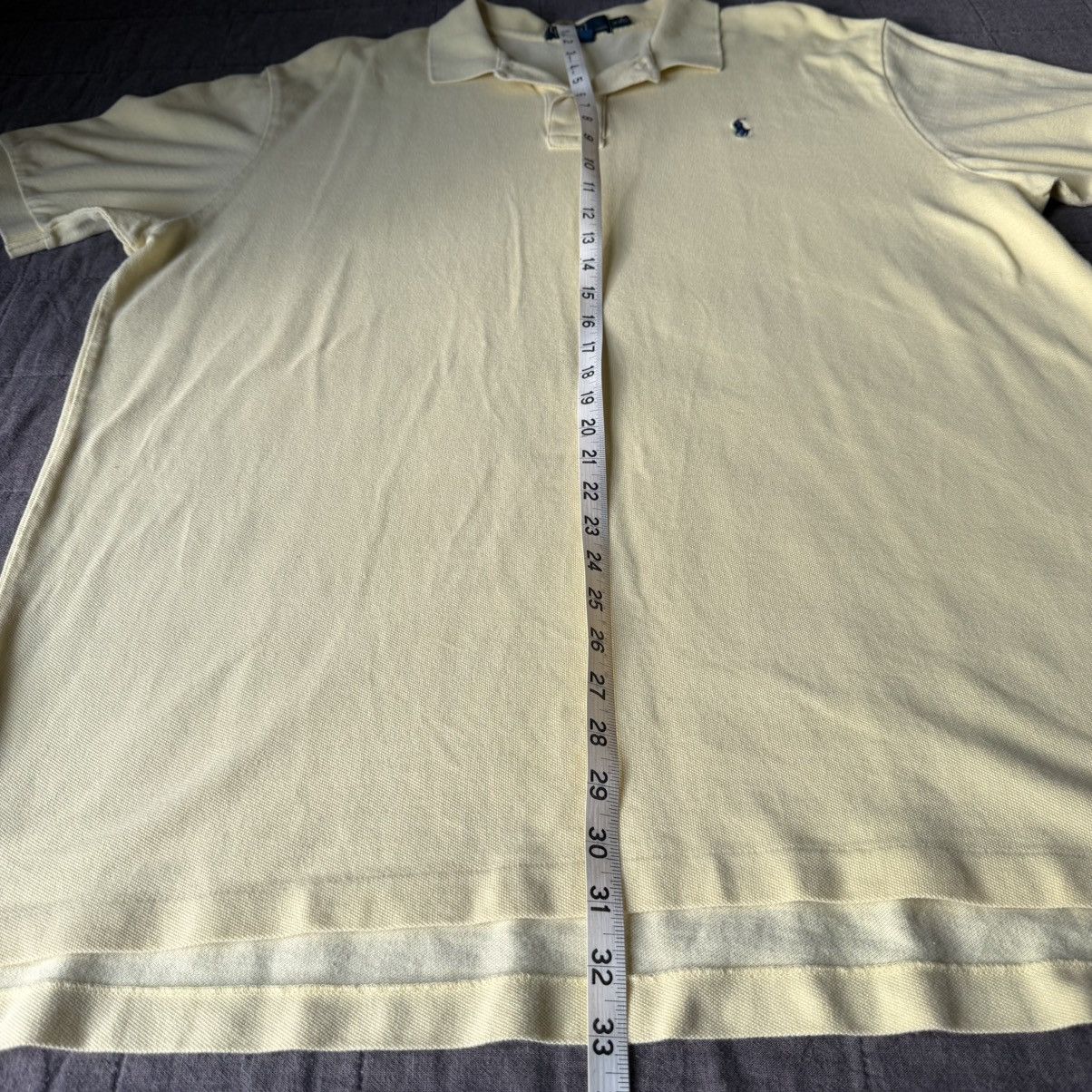 Polo Ralph Lauren Vintage 90s Polo Ralph Lauren Yellow Single Stitch Polo Size US XXL / EU 58 / 5 - 5 Thumbnail