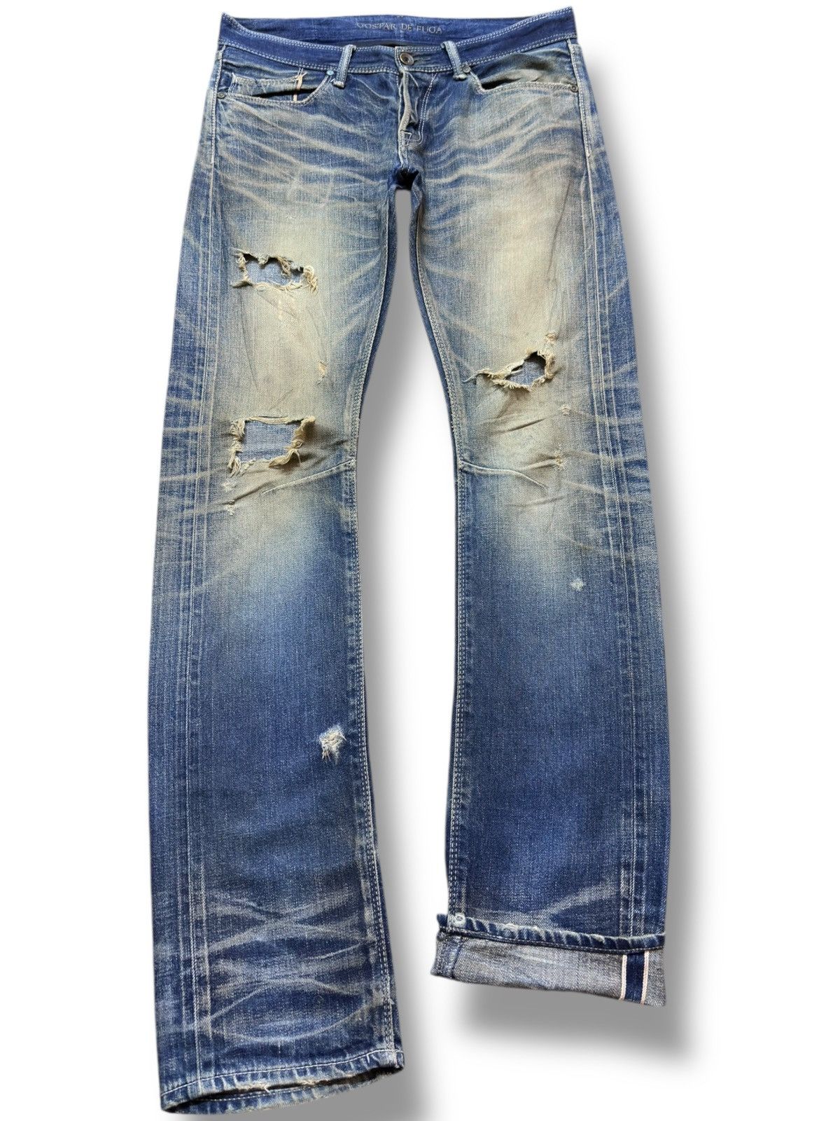 GOSTAR DE FUGA Vintage Gostar Defuga SelvedgeCurve Leg Mudwash Denim Size US 31 - 1 Thumbnail