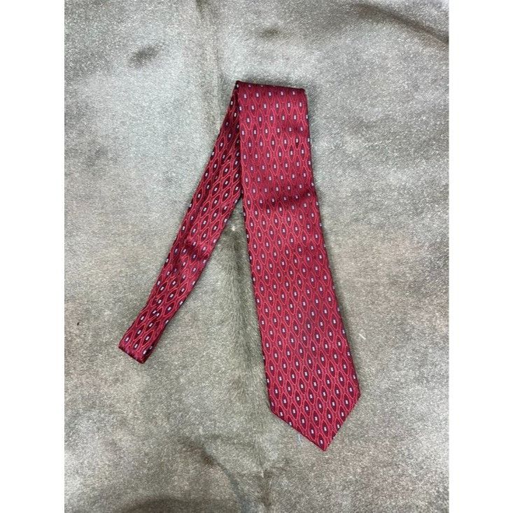 Ermenegildo Zegna Ermenegildo Zegna Ovals Silk Tie Geometric Made in Italy Size ONE SIZE - 4 Thumbnail