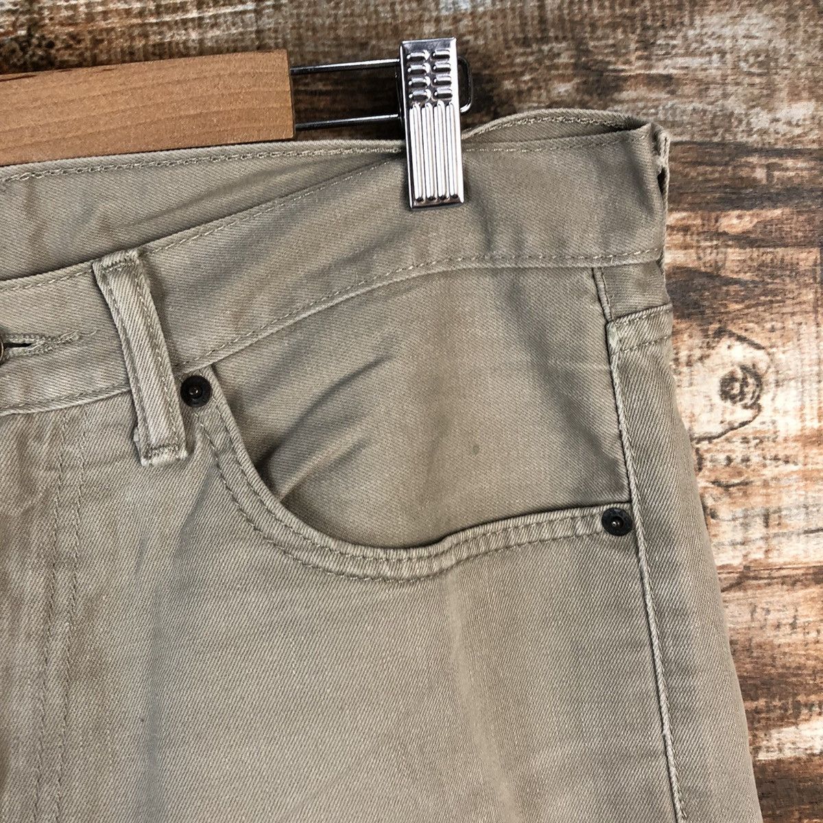 Levi's DL Levis 505 Cream Casual Pants #C197 Size US 32 / EU 48 - 8 Thumbnail