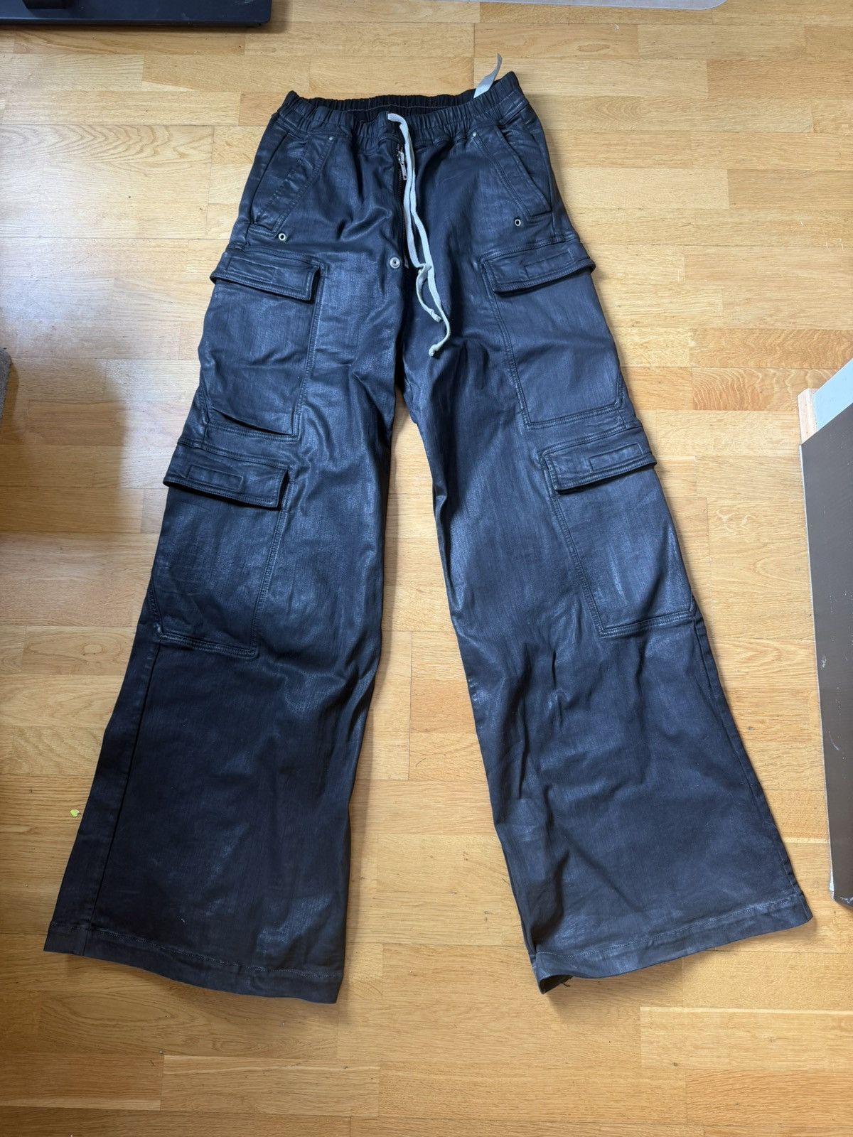 Rick Owens Rick Owens Drkshdw Waxed Jumbo Double Cargobelas Size US 32 / EU 48 - 1 Thumbnail