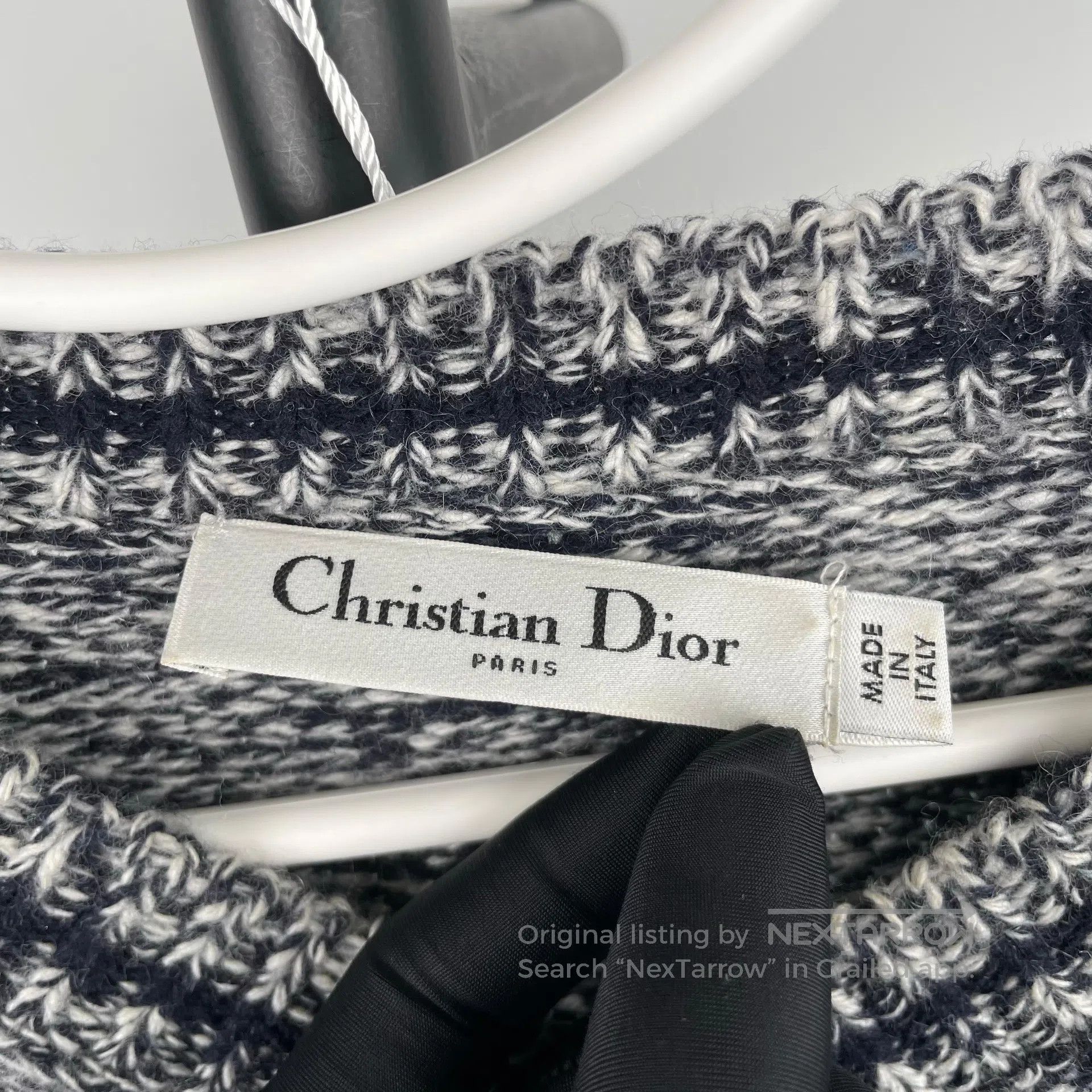 Dior Dior Academy style gray knitted V-neck cashmere sweater| Size XS / US 0-2 / IT 36-38 - 6 Thumbnail