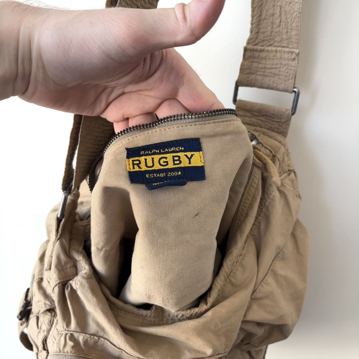 Rugby Ralph Lauren Cargo Pocket Crossbody Bag Utility Tactical Safari Y2K Rare Size ONE SIZE - 11 Thumbnail