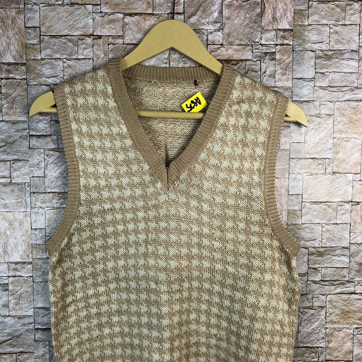 Japanese Brand × Vintage Japan vintage Brown Vest knitwear #A825 Size S / US 4 / IT 40 - 5 Thumbnail