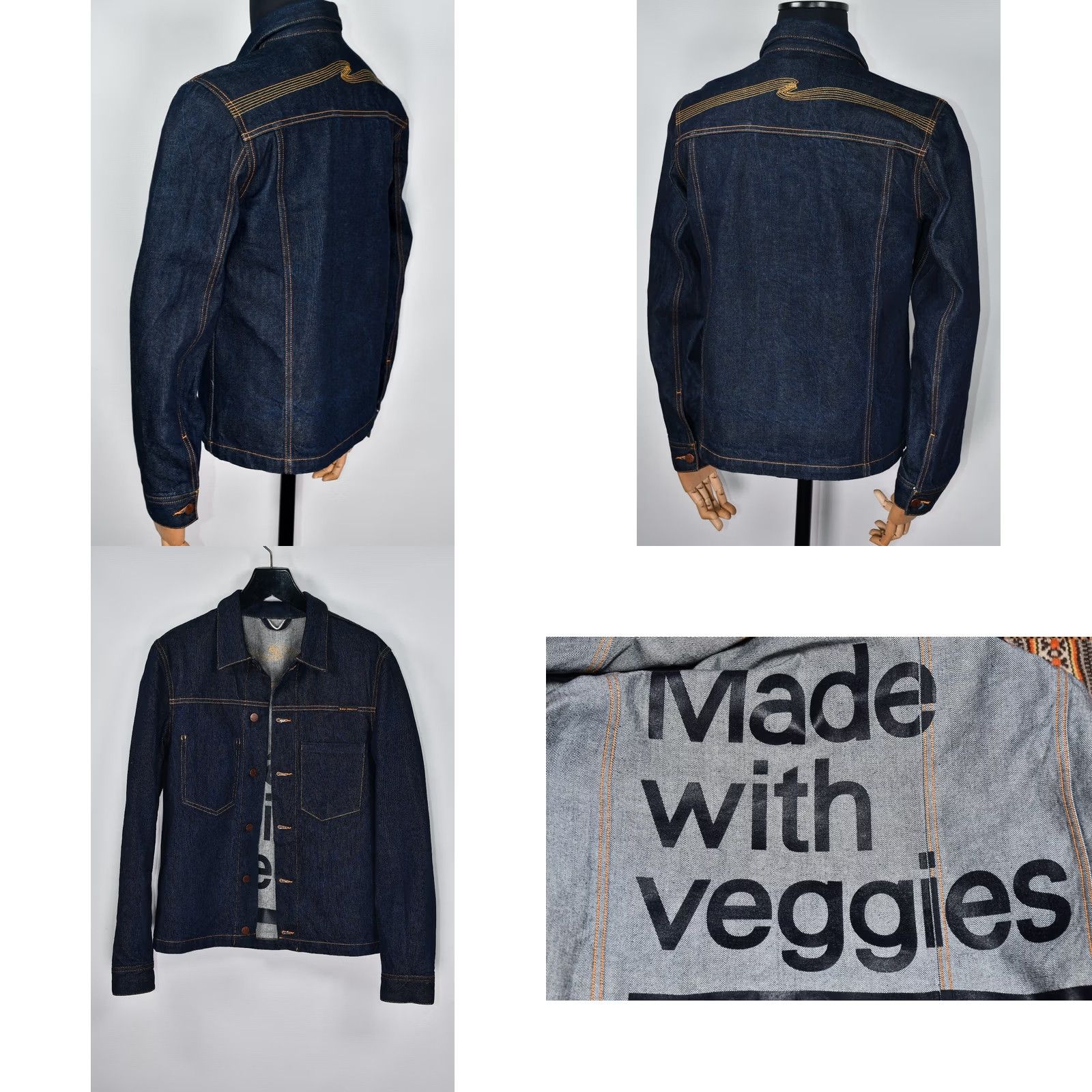 Nudie Jeans Nudie Jeans Ronny Dry Vegan Selvedge Denim Jacket Blue M Jeans Jacket Size US 31 - 8 Thumbnail