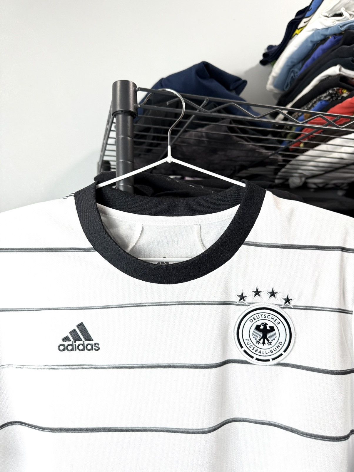 Adidas Vintage 2019 Adidas Germany Soccer Jersey T Shirt Size US L / EU 52-54 / 3 - 3 Thumbnail