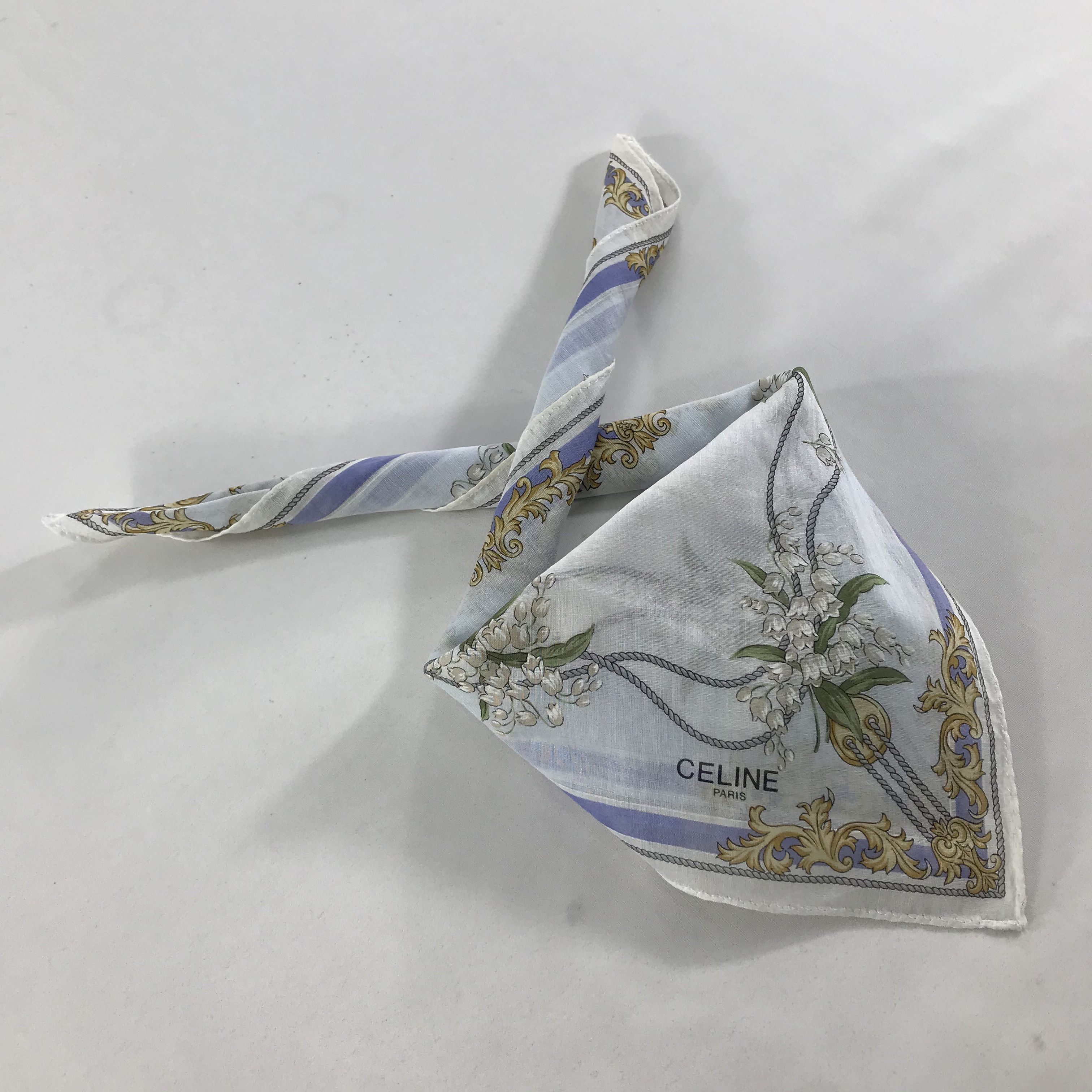 Celine × Vintage Celine Bandana / Handkerchief / Neckerchief - S1681 Size ONE SIZE - 4 Thumbnail