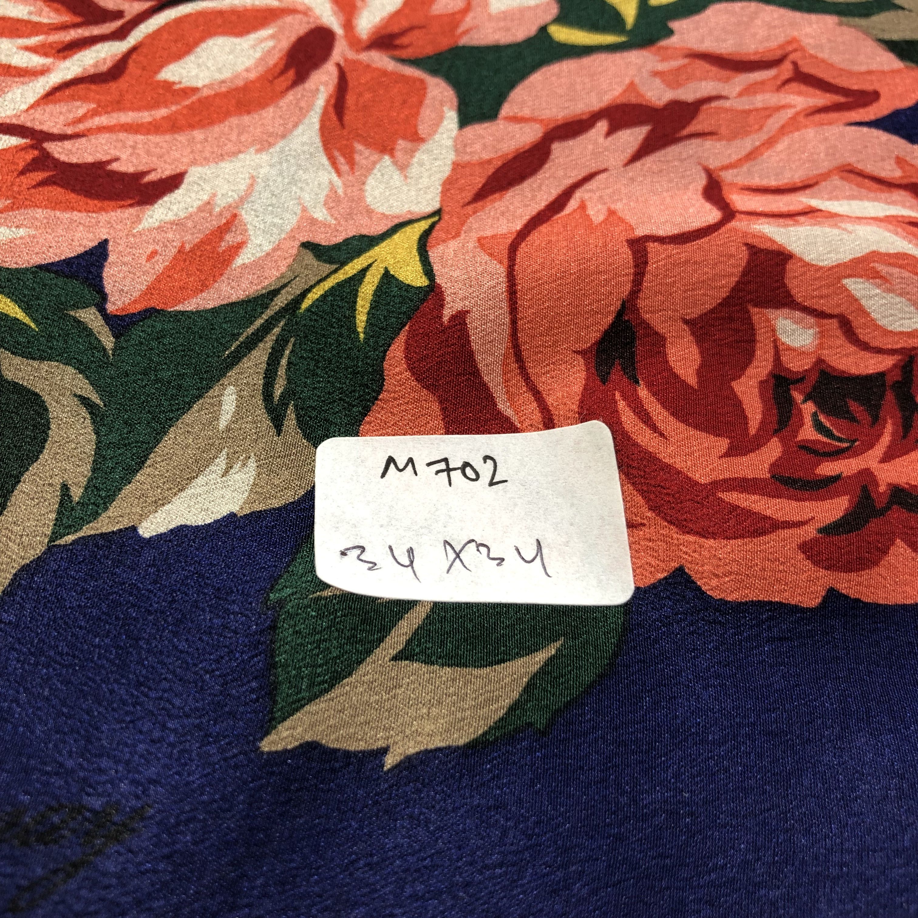 Japanese Brand Courtenay Floral Silk Scarf M702 Size ONE SIZE - 6 Thumbnail