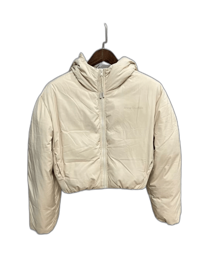 Moncler Acne Studios Short Khaki Down Hooded Jacket Size XS / US 0-2 / IT 36-38 - 1 Thumbnail