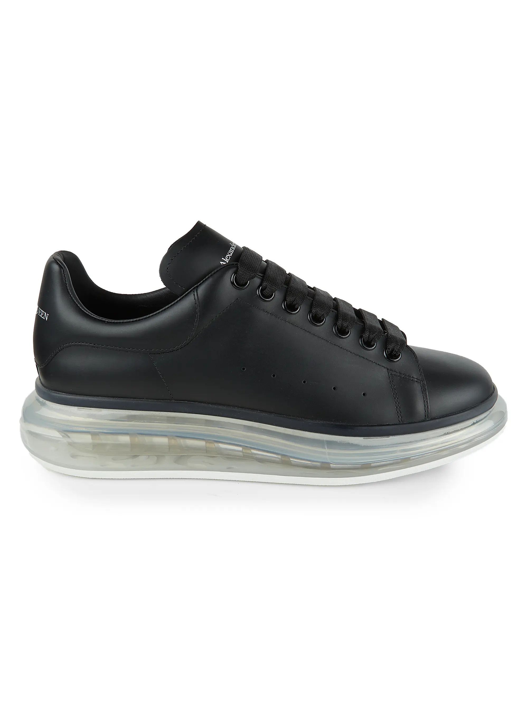 Alexander McQueen os11x0226 Oversized Gel Sole Leather Platform Sneakers Black Size US 8.5 / EU 41-42 - 1 Preview