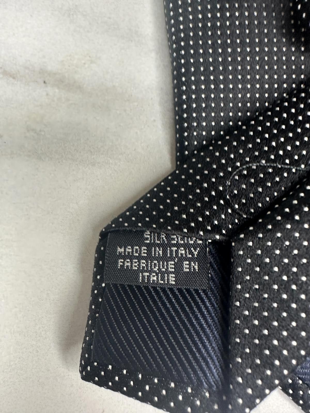 Canali Canali 100% silk black and white polka-dot necktie Size ONE SIZE - 4 Thumbnail