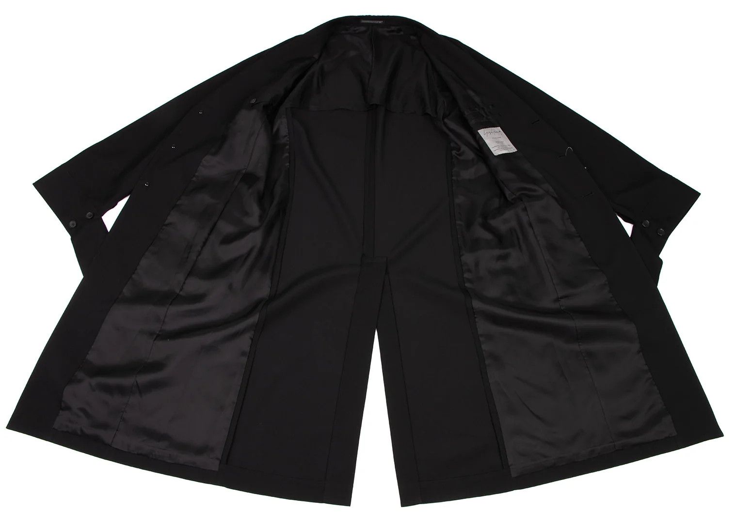 Yohji Yamamoto Yohji Yamamoto Wool Gabardine Long Jacket Size US XL / EU 56 / 4 - 10 Thumbnail