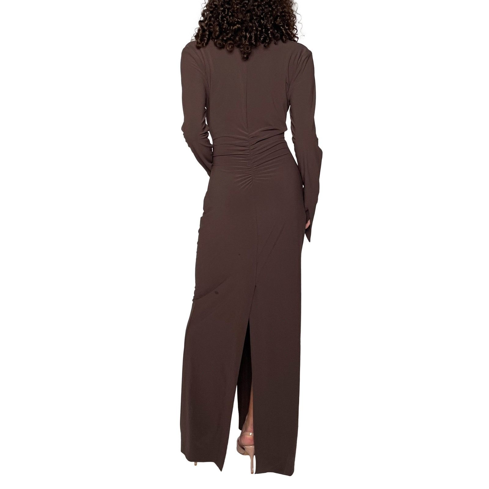 BEC + BRIDGE Chocolate Long Sleeve Maxi Dress Size M / US 6-8 / IT 42-44 - 2 Thumbnail