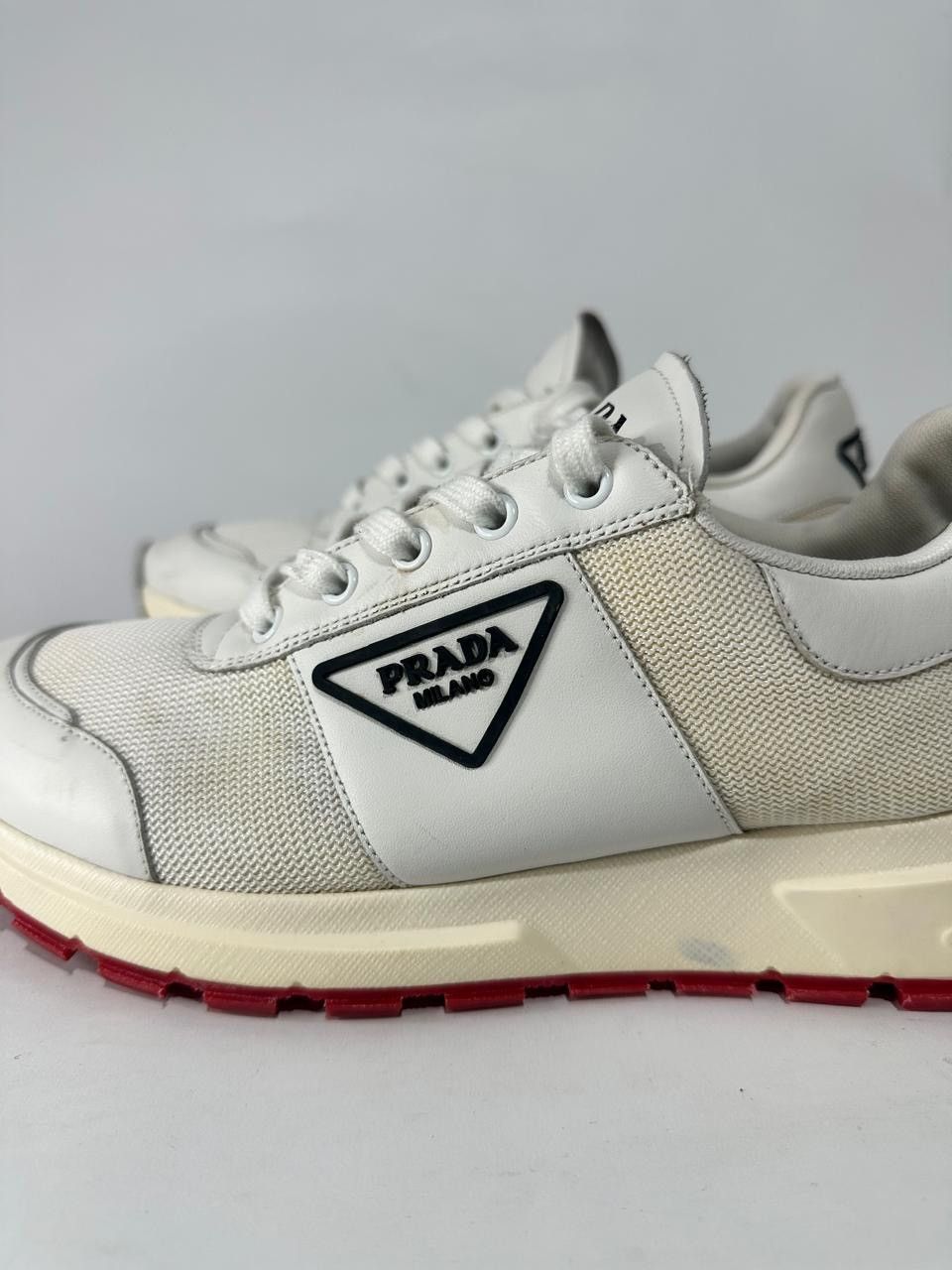 Prada Prada Prax Leather and Mesh Low Top Sneakers. Size US 7 / EU 40 - 4 Thumbnail