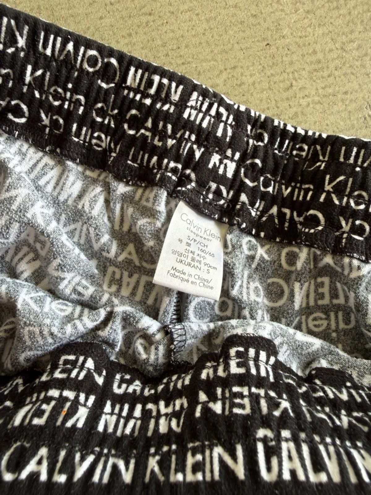 Calvin Klein Calvin Klein / Logo Fleece Pajama Pants / Black White Size ONE SIZE - 3 Thumbnail