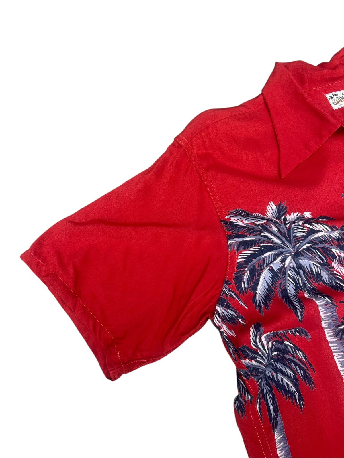Aloha McCoy Sportswear Palm Trees 100% Rayon Hawaiian Shirt