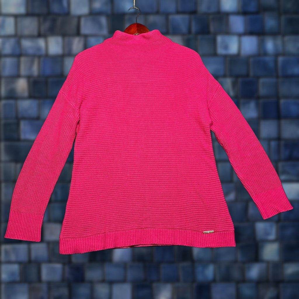 Michael Kors VINTAGE Michael Kors Sweater Womens L Long Sleeve Mock Pullover Ribbed Hem Cuffs Logo Knit Regular Purple Size L / US 10 / IT 46 - 1 Thumbnail