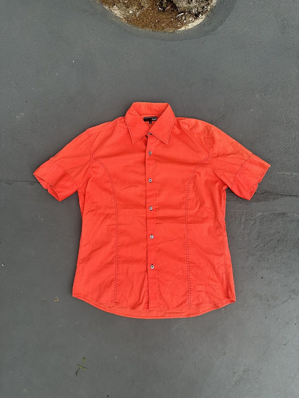 Japanese Brand Japanese Slimfit Button Up Shirt Raf Simons Style Size US M / EU 48-50 / 2 - 1 Thumbnail