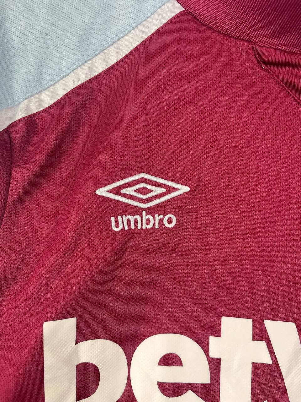 Umbro West Ham United 2020-21 Home Shirt Umbro Rice #41 Size L Size US L / EU 52-54 / 3 - 6 Thumbnail