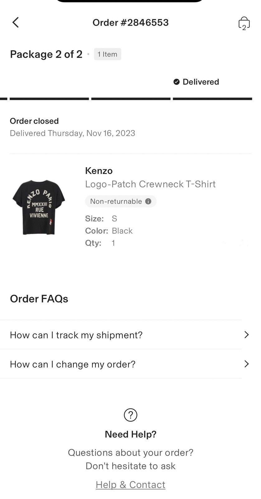 Kenzo Kenzo Logo-Patch Crewneck T-Shirt Size US S / EU 44-46 / 1 - 5 Thumbnail