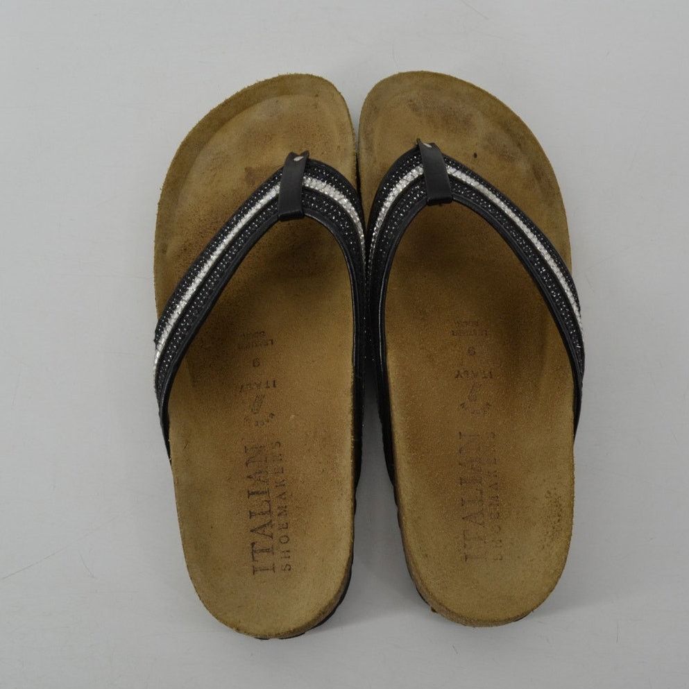 Other Italian Shoemaker Nessa Women Sz 9 Sandals Thong Rhinestones Size US 9 / IT 39 - 4 Thumbnail