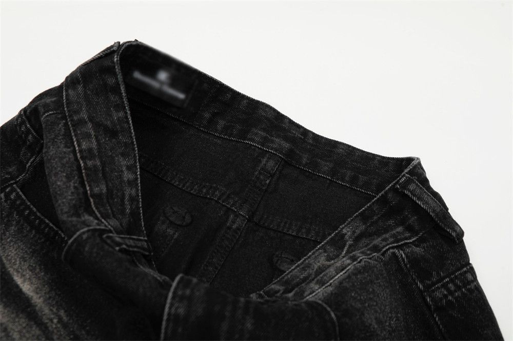Vintage American retro men's washed distressed punk scimitar jeans Size US 32 / EU 48 - 5 Thumbnail