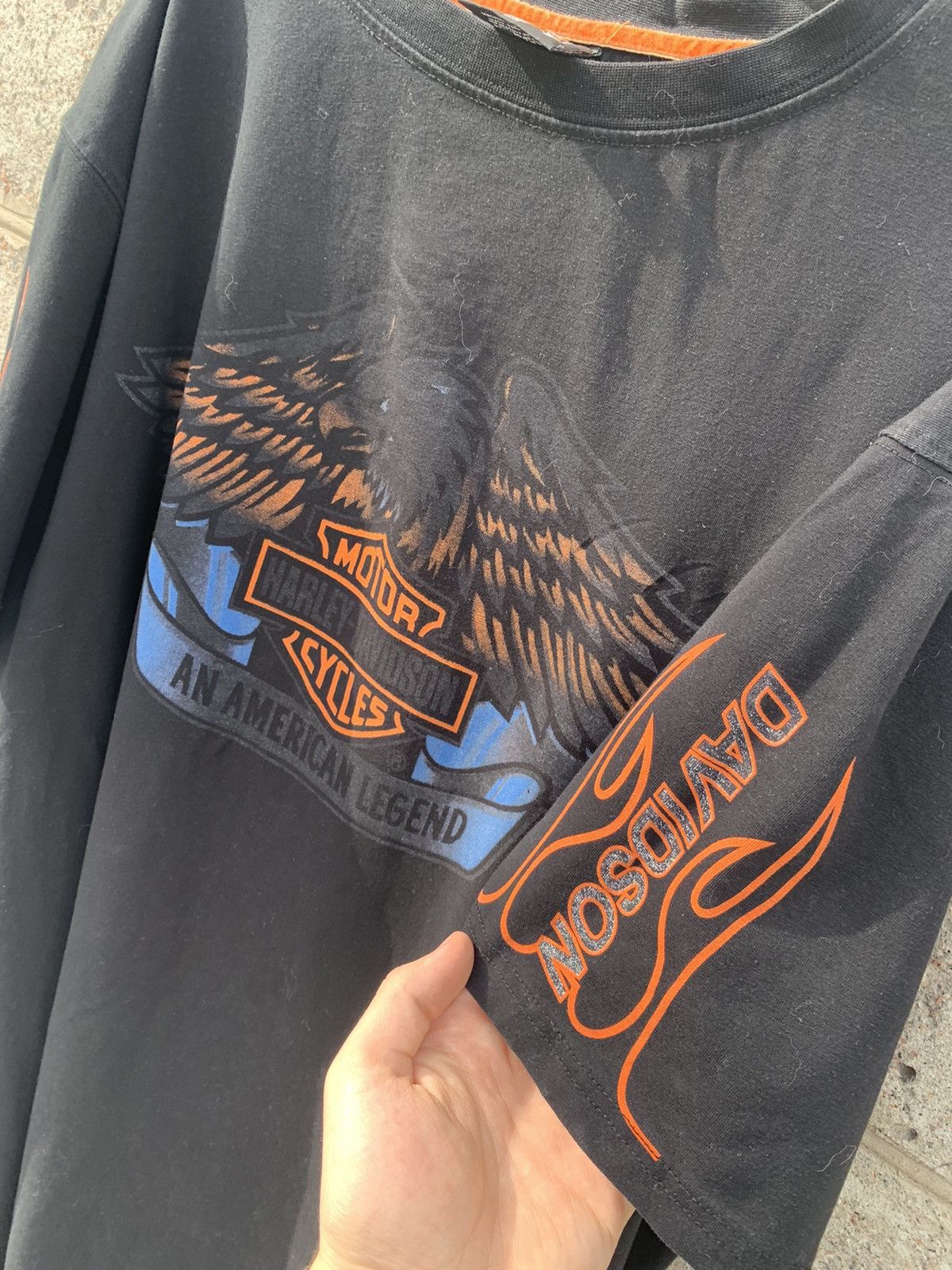 Harley Davidson × Vintage 🦅 Harley Davidson vintage eagle t shirt y2k Size US XL / EU 56 / 4 - 4 Thumbnail