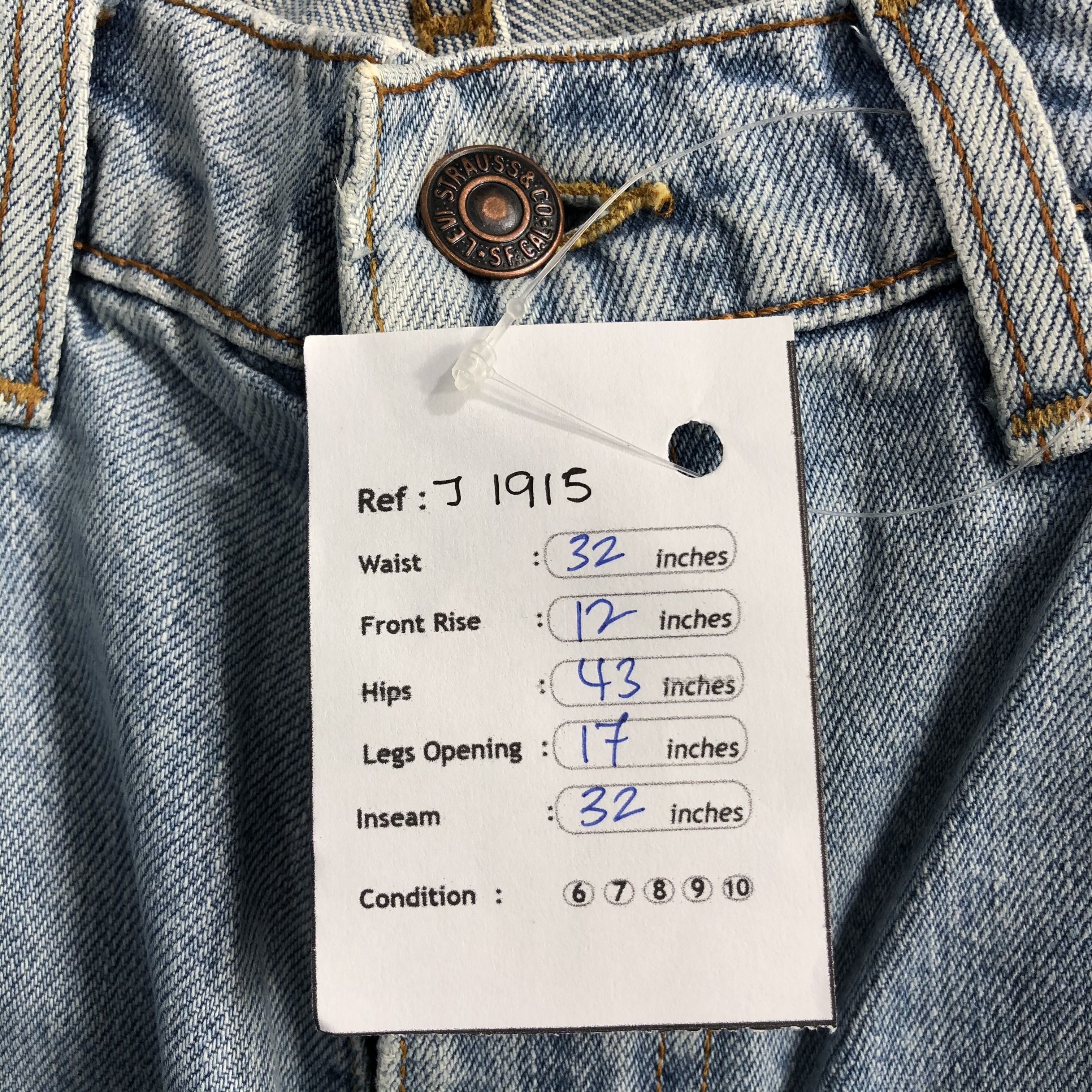 Levi's Vintage 90s Light Wash Levis Jeans-J1915 Size US 32 / EU 48 - 12 Thumbnail