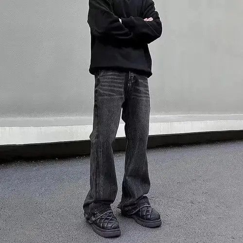 Other Black Opium Stacked Denim Jeans Size US 32 / EU 48 - 3 Thumbnail